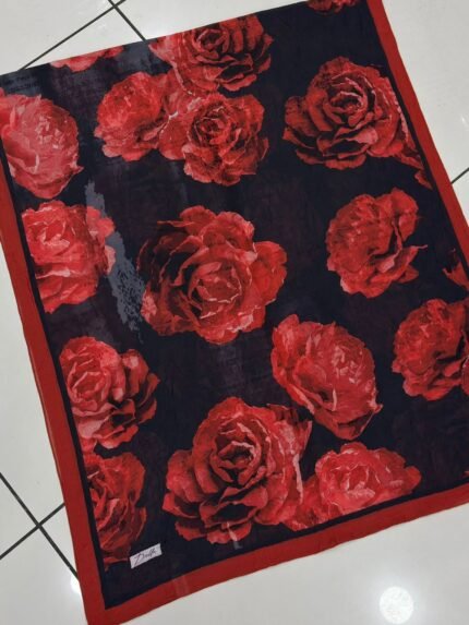 bambu rose print scarf.